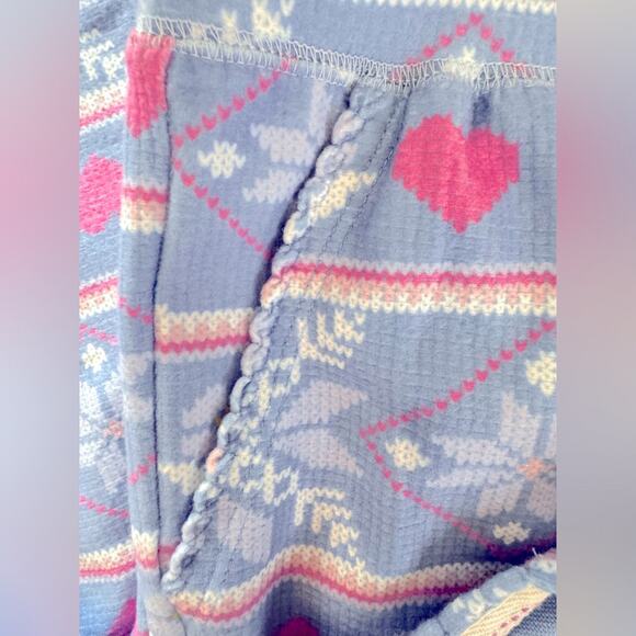 Nwt P.J. SALVAGE Mountain Bound Fair Isle Pajama Set Blue XS NEW Gift - Picture 3 of 4